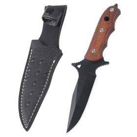 JB-032 Red Rosewood High Hardness Outdoor Survival Tool with Full Tang Construction Durable Tactical Knife for Camping UD408863
